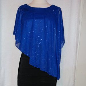 ENFOCUS Petite Glitter Chiffon Cocktail Dress